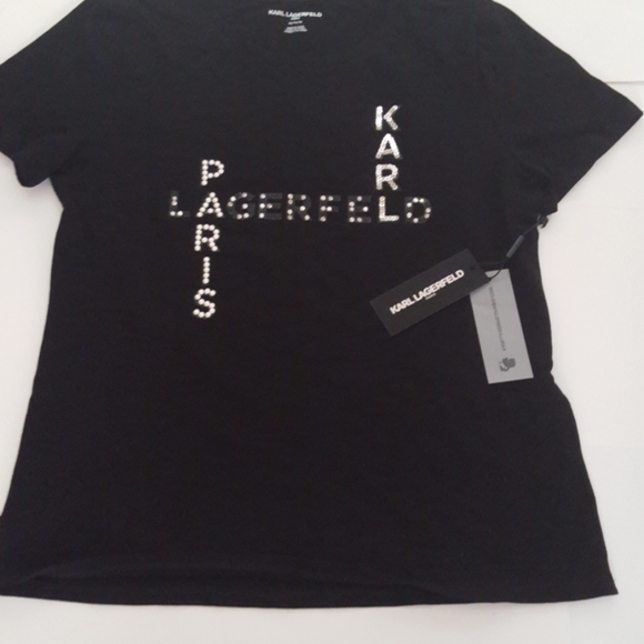 Karl Lagerfeld NWT Crossword Tee - Picture 5 of 9